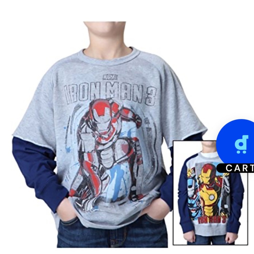 Iron Man Reversible Sweatshirt ✨Rare✨-Size Small
